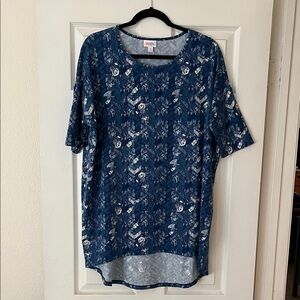 LuLaRoe Nightmare Before Christmas patterned long shirt, Lock, Shock, & Barrel